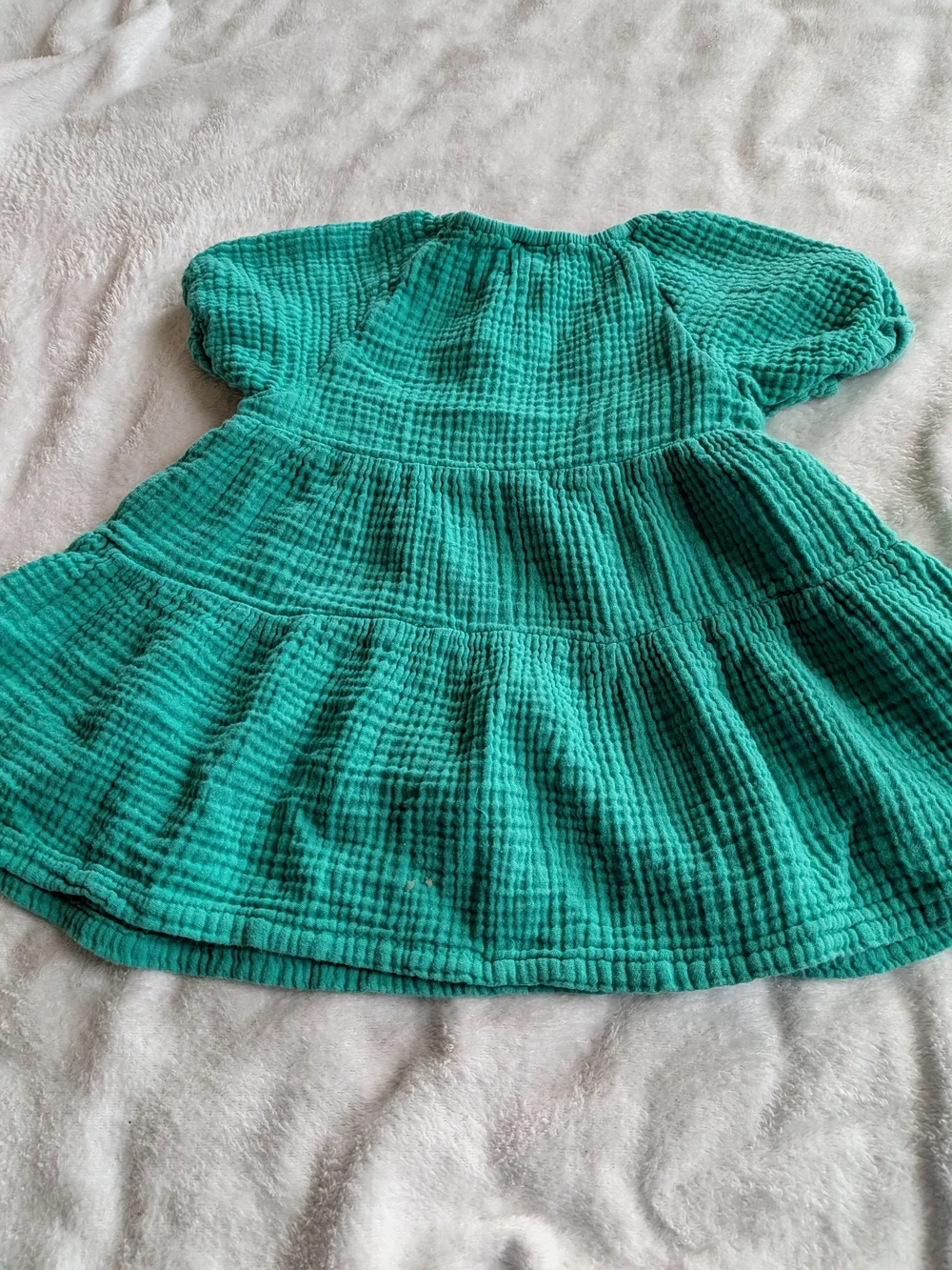 wonder nation Teal Tiered Gauze Dress Size 18 Months